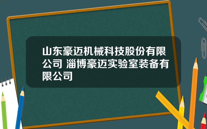 山东豪迈机械科技股份有限公司 淄博豪迈实验室装备有限公司